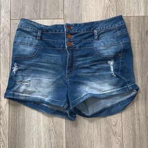Charlotte Russe High Waisted Jean Shorts